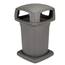Toter 60 Gal. Park Trash Can with Lid Graystone - 200 lb. Load Rating 860GB-35865